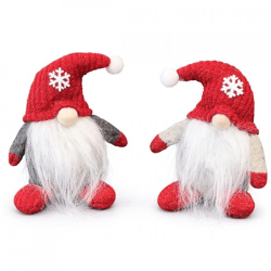 Figuur winter gnome 15 cm set van 2