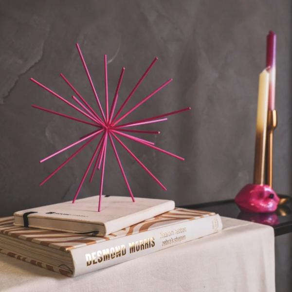 Housevitamin Ornament Feuerwerk Metall neon pink 25 cm