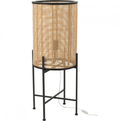 J-Line Tischleuchte auf Sockel Bambus 77 cm