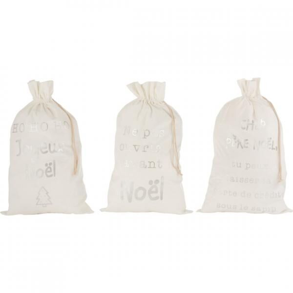 J-Line Tasche Weihnachten Französisch 80 cm 3 sortiert