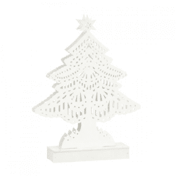 J-Line Weihnachtsbaum LED auf Batterie weiß 25 cm
