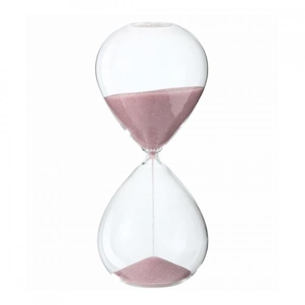 J-Line Sanduhr rosa Sand 19 cm
