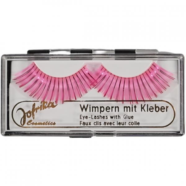 Jofrika Kosmetik künstliche Wimpern rosa/glitter 9,5 cm B-Wahl VE500