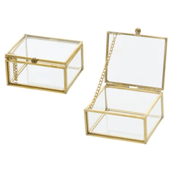 Oriental box, glass, S, approx.8x4cm