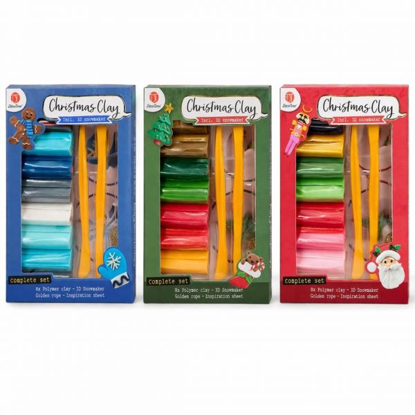 Lehmspielzeug Weihnachten 13-teilig 3 sortiert