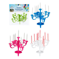 Cake candle holder, 4/s, for 9 candles, 13cm