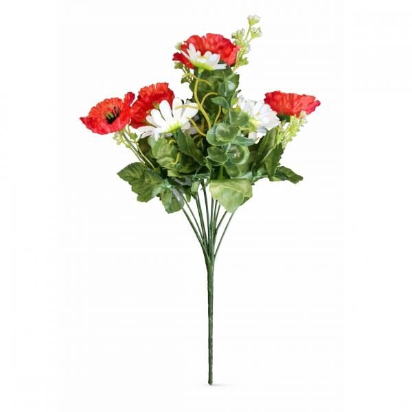 Künstlicher Mohn/Marguerite Strauß 34 cm