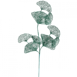 Künstlicher Zweig Ginko glitter grün 70 cm