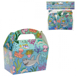Treat box Sea creatures blue 12,5 cm 12 pieces