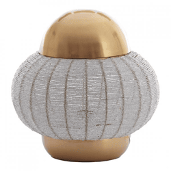 Light & Living Tischleuchte Cetara EU-Stecker silber 26 cm