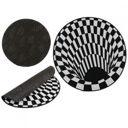 Out of the Blue Teppich Illusion schwarz/weiß 60 cm