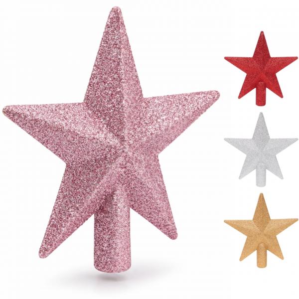 Peak Christmas tree shatterproof glitter 19 cm 4 assorted