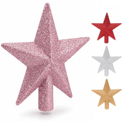 Peak Weihnachtsbaum bruchsicher glitzernd 19 cm 4 Stück sortiert