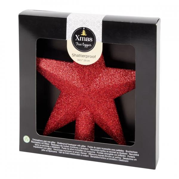Peak Christmas tree shatterproof glitter 19 cm 4 assorted