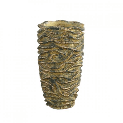 PTMD flower pot Waves brown high M 32 cm