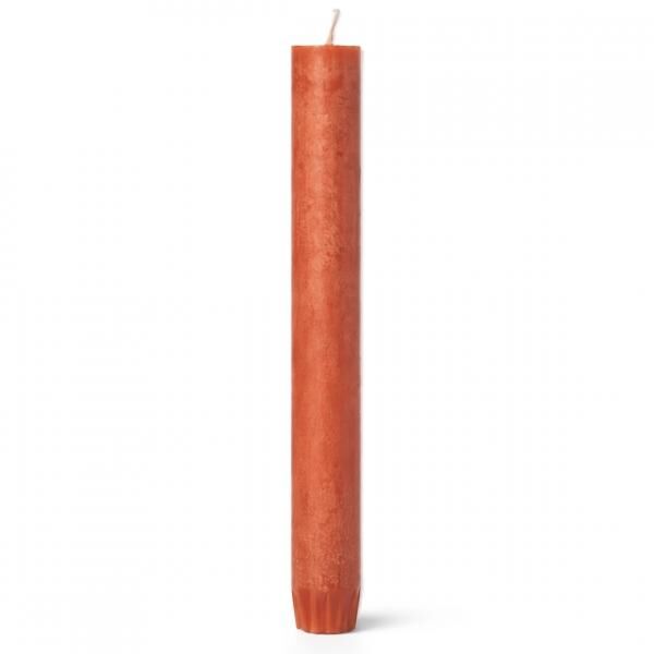 (R) Tischkerze Rustikal rostbraun 2,2 x 27 cm