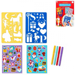Raamstickers en decoratie Sinterklaas set van 66