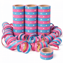 Serpentinen rosa/blau 4 Meter Satz von 3