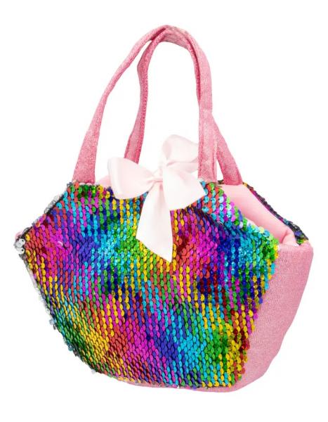 Set Einhorn - Pl&uuml;sch un Tasche mit magischen Pailletten