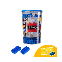 Simba 104118906 - Blox 100 blaue 8er Bausteine in Dose (Androni)