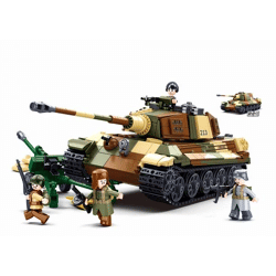 Sluban M38-B0980 - Army Battle of Budapest - Large German Tank 2in1