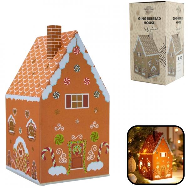 Svenska Living Lebkuchenhaus Lebkuchenhaus LED auf Batterie 21 cm