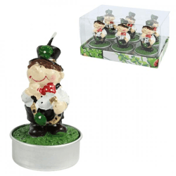 Teelichter Glücksbringer Schornsteinfeger 6,5 cm 6er Set