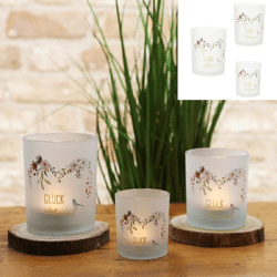 Wind light Glück moment, set of 3, ca.10x12,5cmH