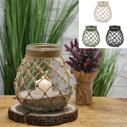 Lantern glass with net, M, approx. 23cmH, 3/S