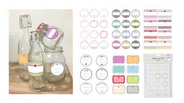 Aufkleber Set "DIY" 46teilig