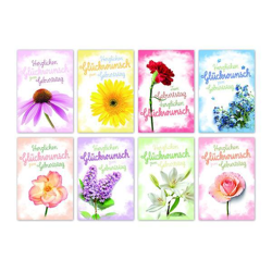 Flowers birthday card - assorted