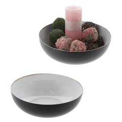 Decorative bowl, round, antique white/black, L, approx.30cmD