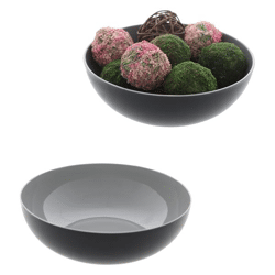 Decorative bowl, round, gray/black, L, approx.30cmD