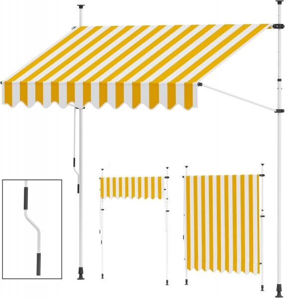 Klemmmarkise - Balkonmarkise JAM | 1,95 x 1,20m