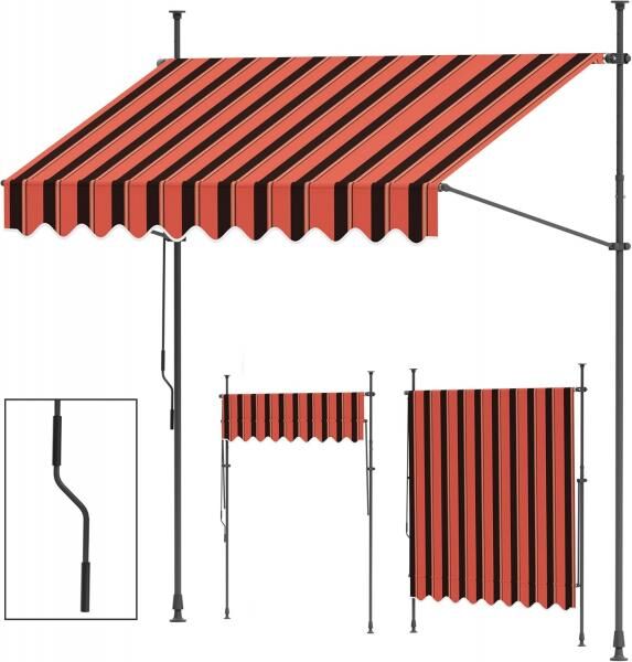 Klemmmarkise - Balkonmarkise JAM | 2,50 x 1,20m