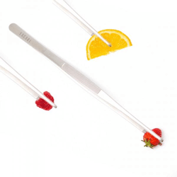 Lacari Profi Kochpinzette 30 cm Pinzette Edelstahl zum Garnieren von Cocktails und Speisen 