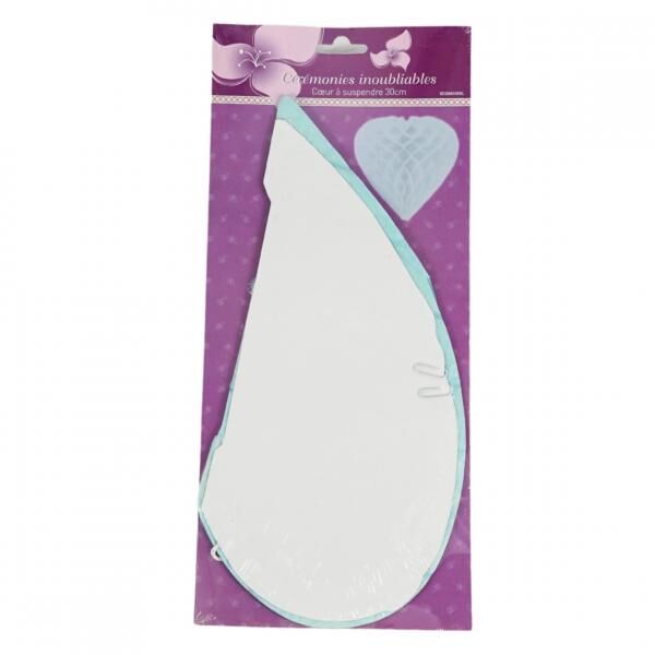 Party decoration Honeycomb heart blue 30 cm