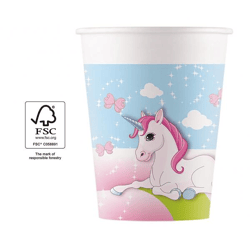 Unicorn - 8 FSC Pappbecher 200ml