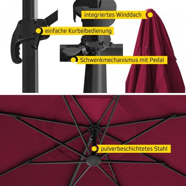 Ampelschirm | Gestell anthrazit + Standkreuz
