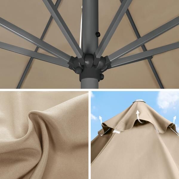 interpara Sonnenschirm 3,5 m, Gestell anthrazit
