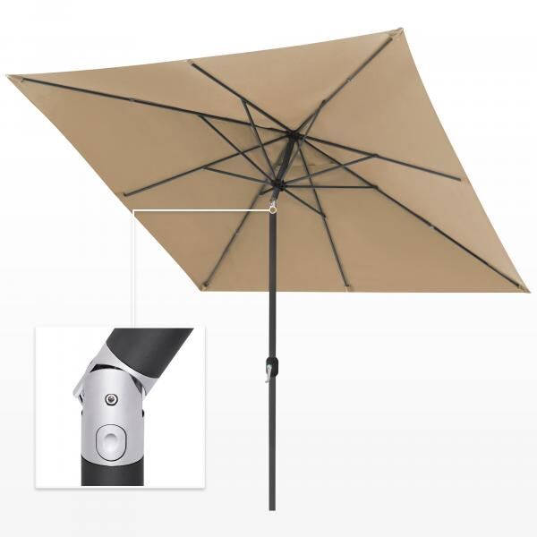 interpara Sonnenschirm 3 x 3 m, Gestell anthrazit