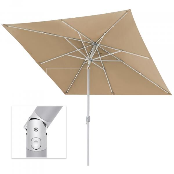 interpara parasol 3 x 3 m, silver frame