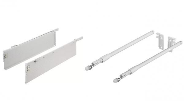 Häfele Matrix Box Schubladenschiene 40 cm – Teilauszug Schubkastensystem H 15 cm