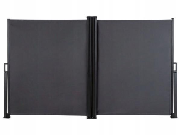 LIVARNO home Doppel-Seitenmarkise 160 × 600 cm - 2 × 160 × 300 cm, anthrazit, Terrassen-/Balkonüberdachung