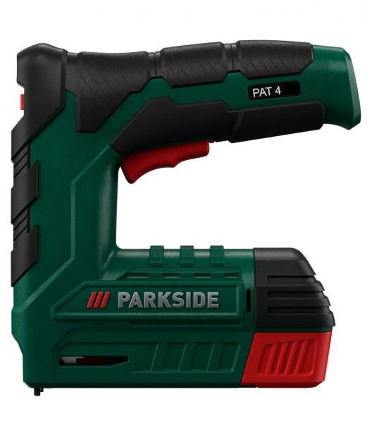 Parkside PAT 4 D6 - Akkubetriebener 4 V Tacker/Nagler, USB-C, mit Klammern und Nägeln, EAN 4335754062445