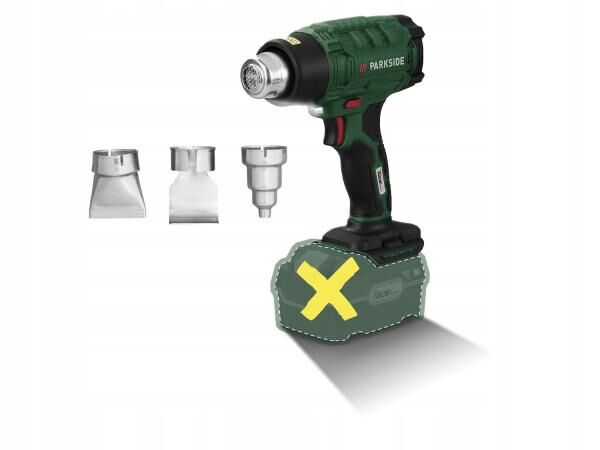 Parkside PHLGA 20-Li C2 - 20-Volt, 550°C, Akku-Gerber, Düsen, Koffer, EAN 4334036006214