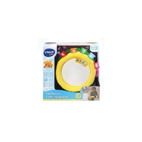 VTech Babytambour Magic Lights - Interaktives Babytambour - Französische Version