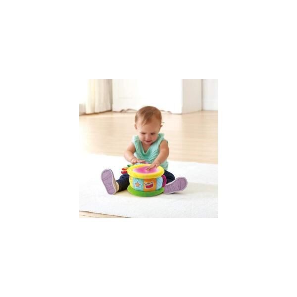 VTech Babytambour Magic Lights - Interaktives Babytambour - Französische Version