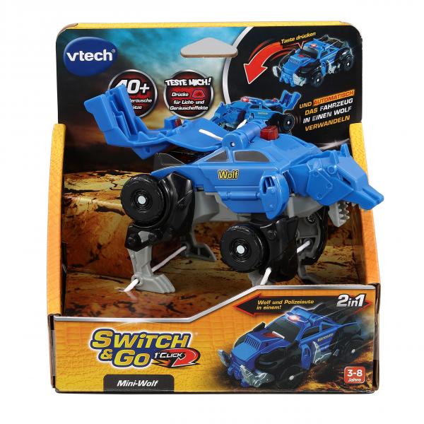 VTech Switch amp; Go OneClick Mini Wolf - Verwandelndes 2-in-1-Auto - deutsche Version