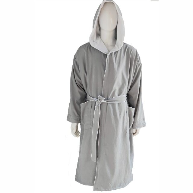Fleece-Bademantel mit Kapuze für Damen & Herren | Verfügbar in Grau & Beige